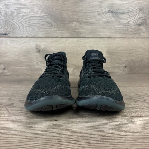 Nike Free RN Flyknit 880844-010 Running Shoes Women's Sz 8 Black Lace-Up Sneaker - Picture 3 of 12